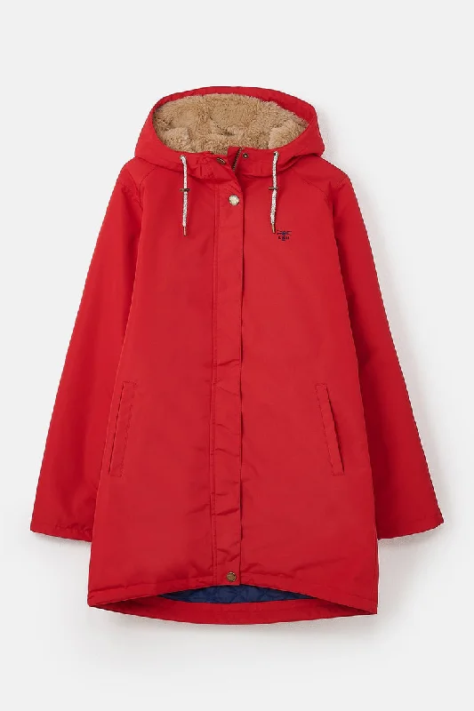 Lighthouse Scarlet Waterproof Coat Red Jersey Tulle Batik