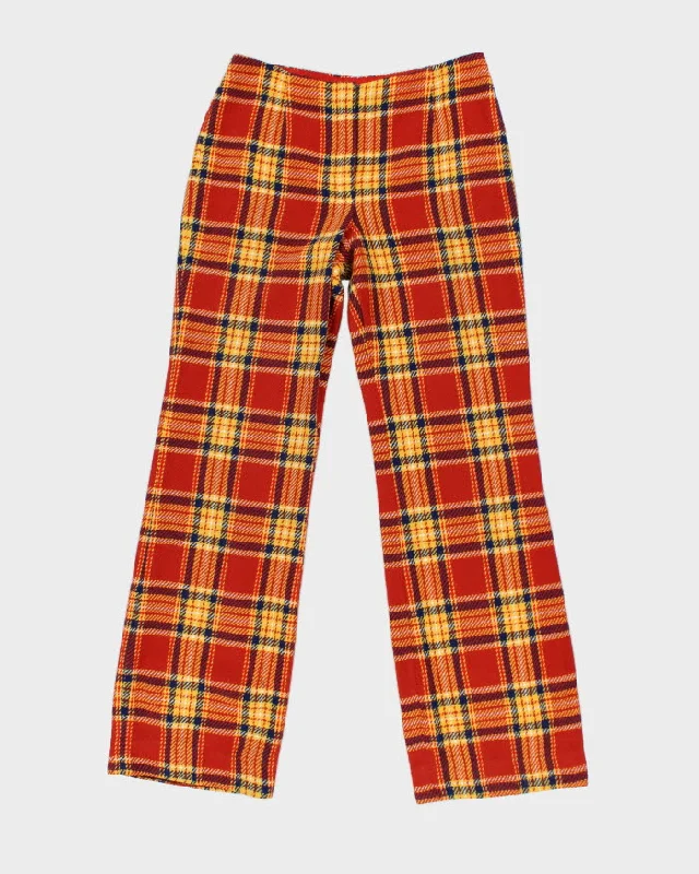 Vintage 70s Pandora Checked Wool Trousers - W30 L31 Trousers Favorite Customer