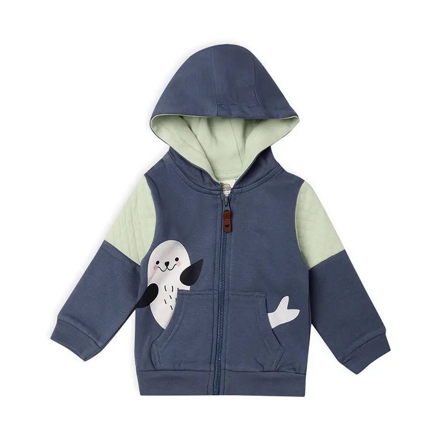 Baby Boy Sweatshirt with Jade Seal Print Hoodie with High-Low Hem Asymmetrical Trendy Baby Boy Sweatshirt with Jade Seal Print Hoodie with High-Low Hem Asymmetrical Trendy