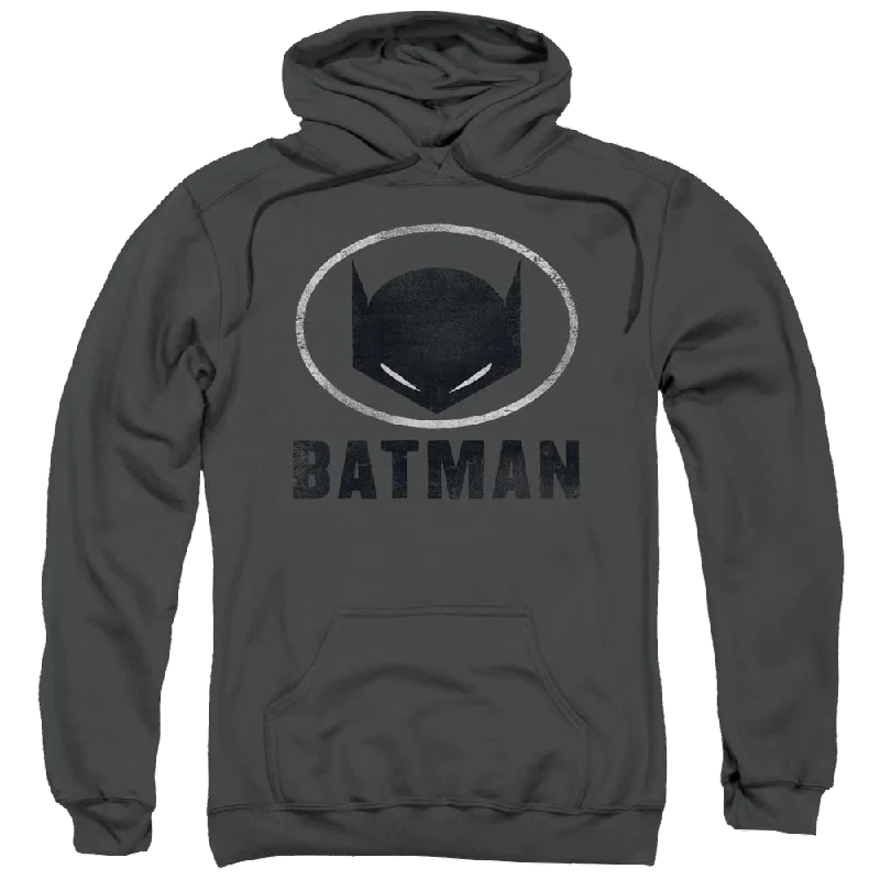 Batman Mask In Oval - Pullover Hoodie Over Sleeve Pullover