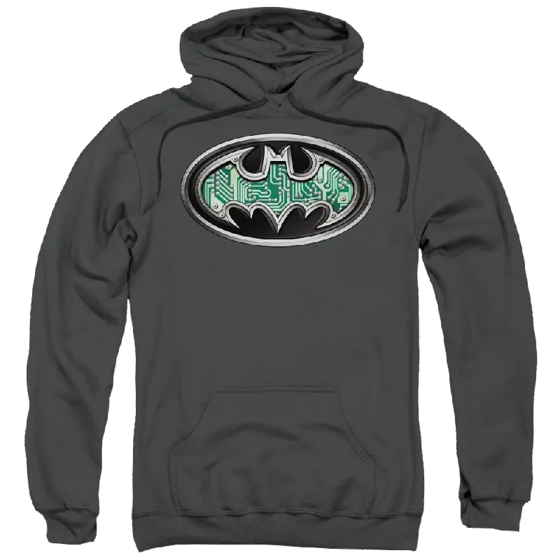Batman Circuitry Shield - Pullover Hoodie Cold Shoulder Design