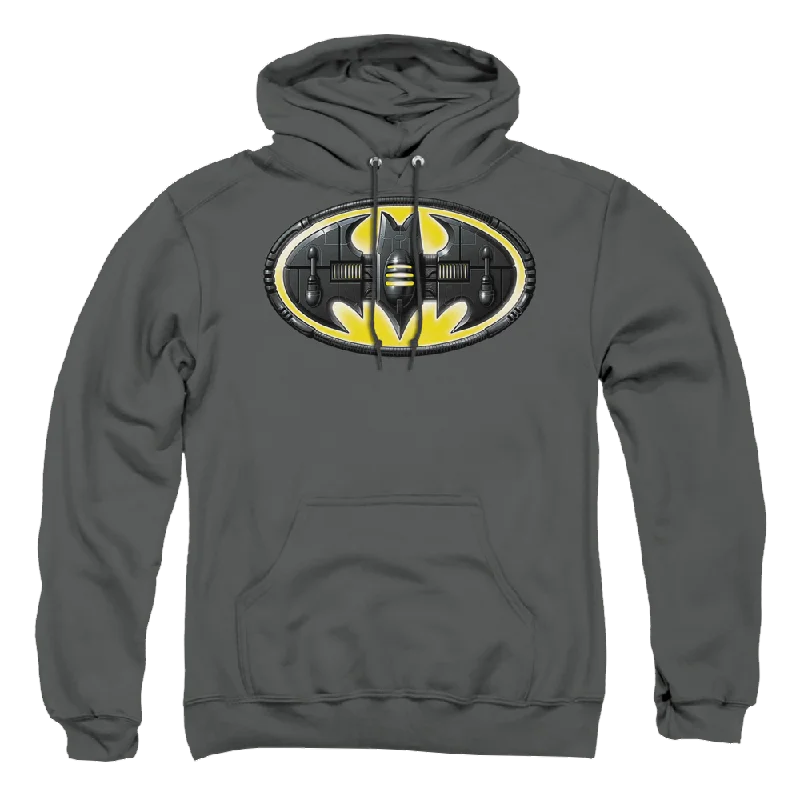 Batman Bat Mech Logo - Pullover Hoodie Jewel Neck Pullover