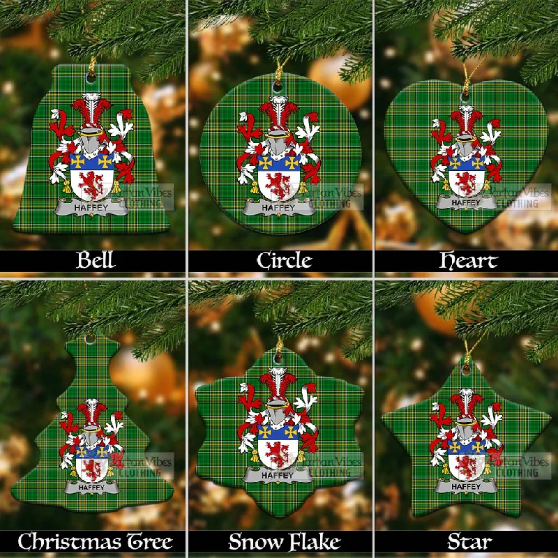 Haffey Irish Clan Tartan Christmas Ceramic Ornament with Coat of Arms Tie-Waist Belted Drawstring Haffey Irish Clan Tartan Christmas Ceramic Ornament with Coat of Arms Tie-Waist Belted Drawstring