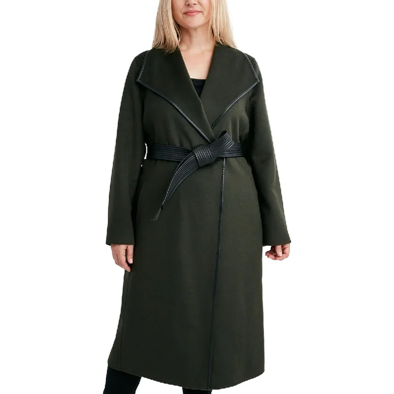Tahari Womens Plus Wool Blend Long Trench Coat Off-the-Shoulder Jacket Double-Breasted Coat Single-Breasted Coat Tahari Womens Plus Wool Blend Long Trench Coat Off-the-Shoulder Jacket Double-Breasted Coat Single-Breasted Coat