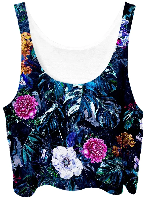 South Beach Crop Top Rayon Velvet Corduroy