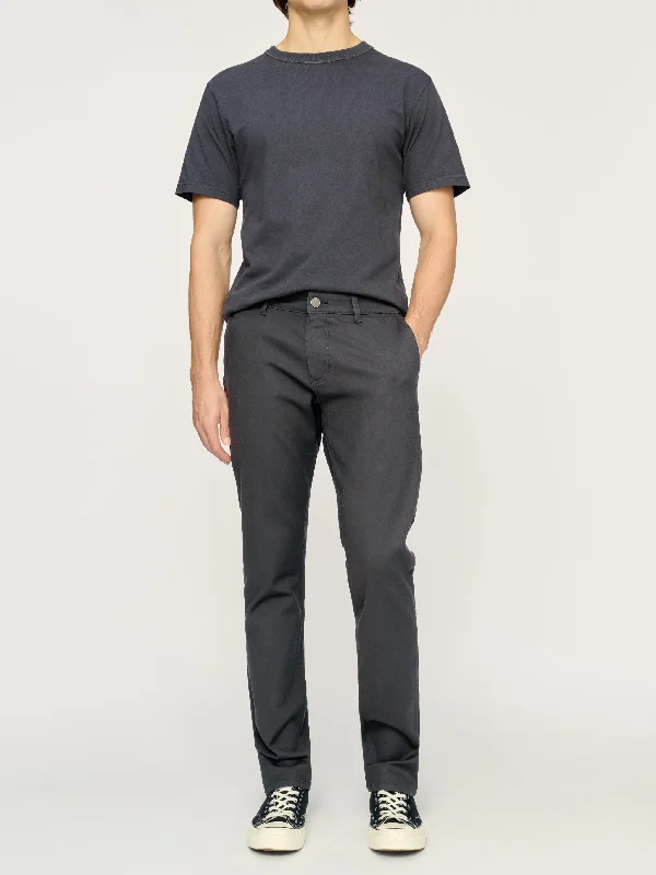 Ivan Slim Trouser | Dark Grey Trousers Print Floral