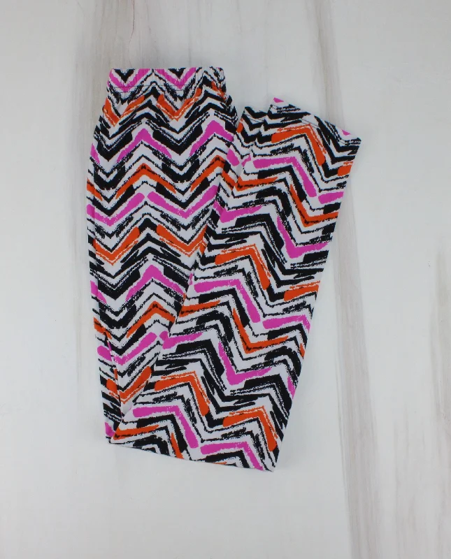 ORANGE & PINK DESIGN LEGGINGS LADIES O/S PRE-LOVED Cozy Workout Performance Leggings ORANGE & PINK DESIGN LEGGINGS LADIES O/S PRE-LOVED Cozy Workout Performance Leggings