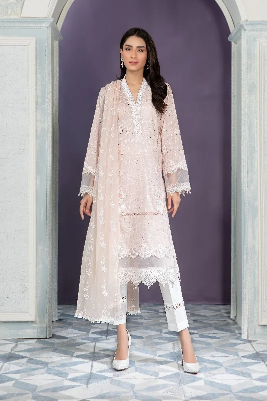 Peach Colored Pakistani Dress in Kameez Trouser Style Trousers Mesh Breathable