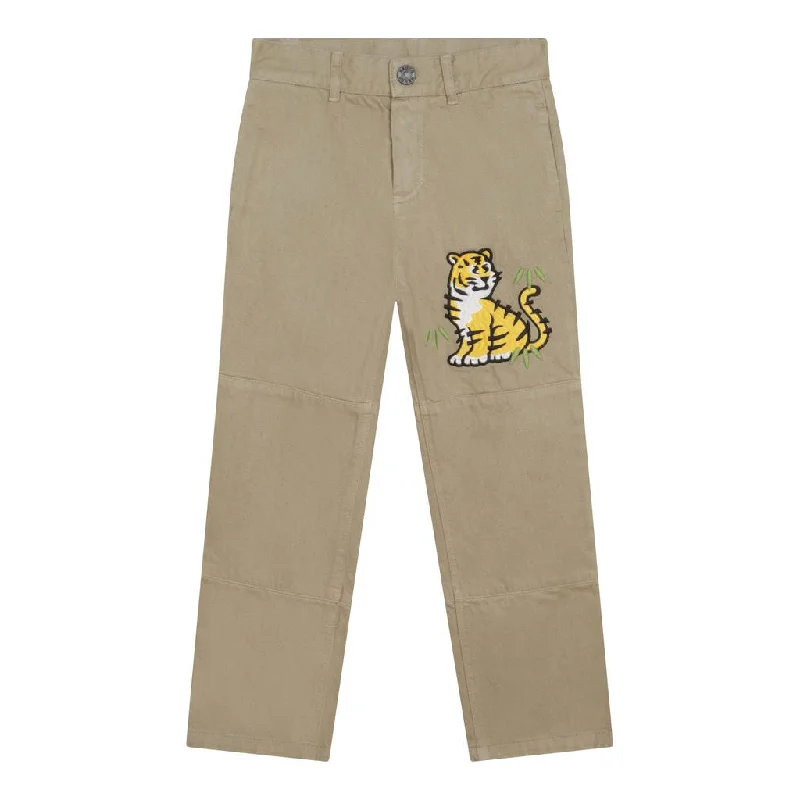 Beige Tiger Trousers Trousers Floral Bohemian