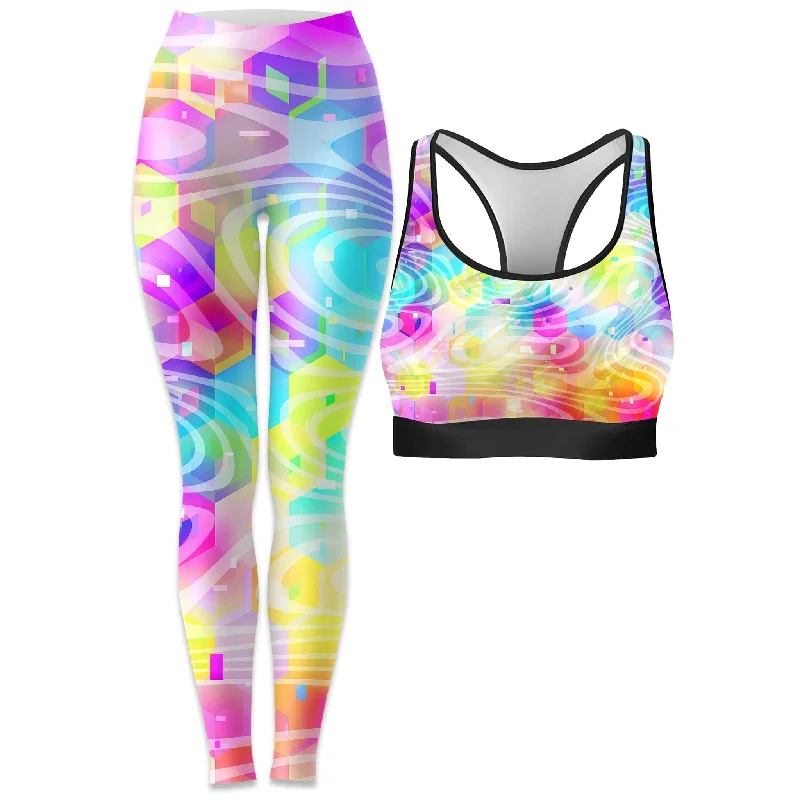 Daytrip Rave Bra and Leggings Combo Trendy Patterned Leggings