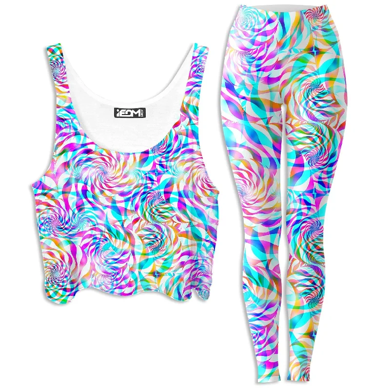 Daydreams Crop Top and Leggings Combo Rayon Fabric Velvet Fabric Corduroy Fabric