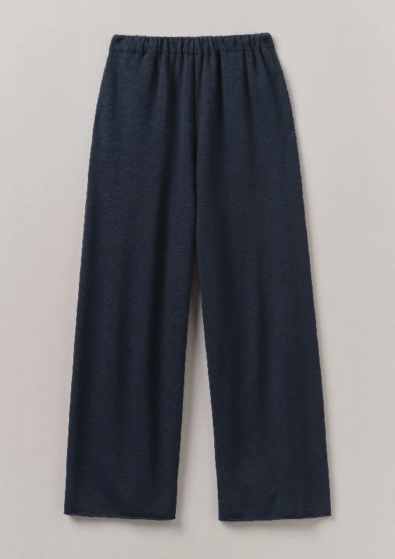 Full Length Loopback Jersey Trousers | Midnight Trousers fashionable trendy