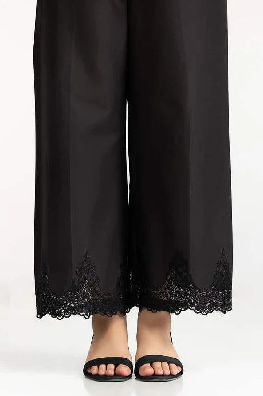 Gul Ahmed Stitched Black Lawn Embellished Trouser IUSTTR-42013 Trousers Top Rated