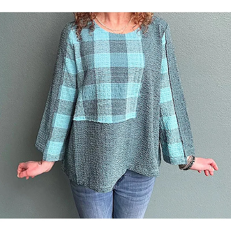 Women's Habitat Lapped Seam Pullover Peacock Slim Sleeve Pullover