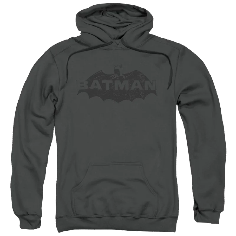 Batman Newsprint Logo - Pullover Hoodie Flutter Sleeve Feminine
