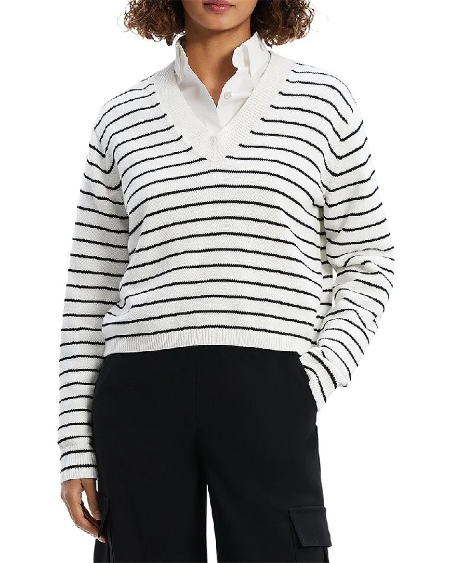 Theory Cropped Pullover Long Sleeve Pullover