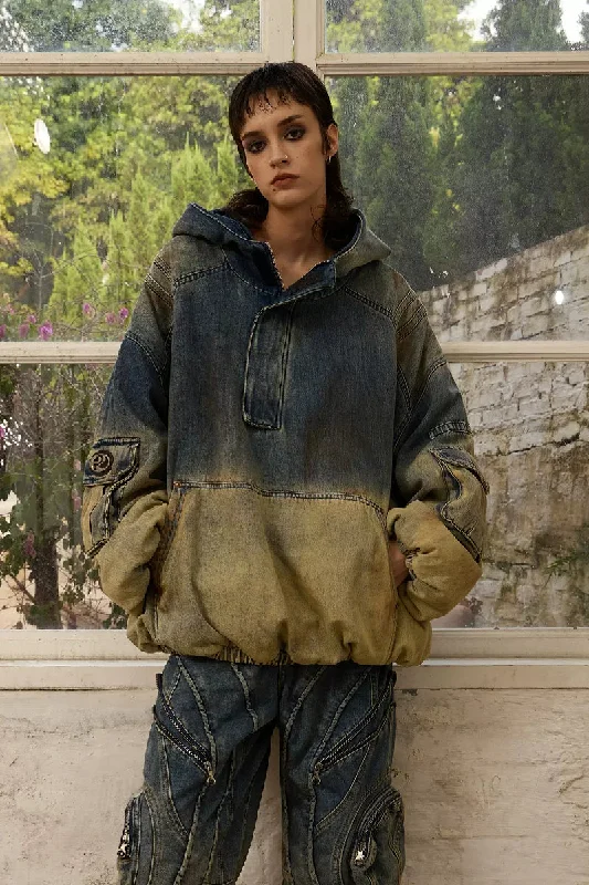 Dirty Cotton Coat Quilted Jacket Anorak Windbreaker