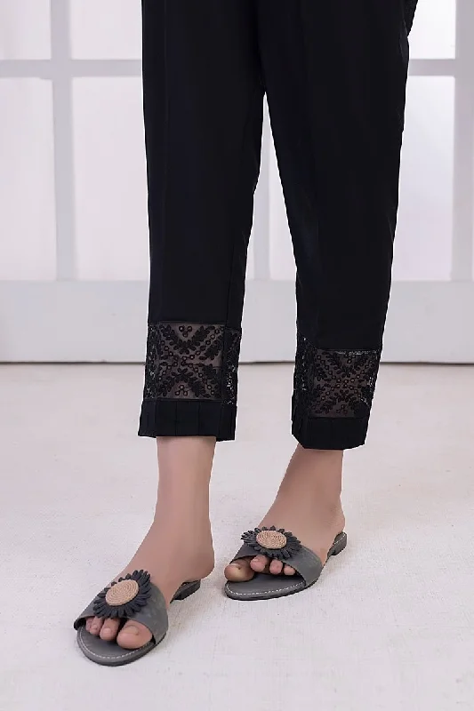 Lakhany 01 Piece Embroidered Trousers - LSM-T-3101 (B) Trousers fashionable chic