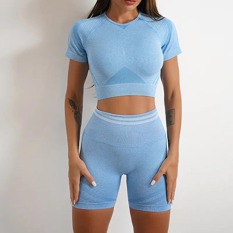 Lblue Shorts Set
