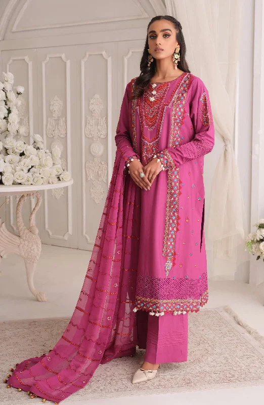 Embroidered Pink Salwar Kameez Trouser Dupatta Dress Trousers Summer Linen