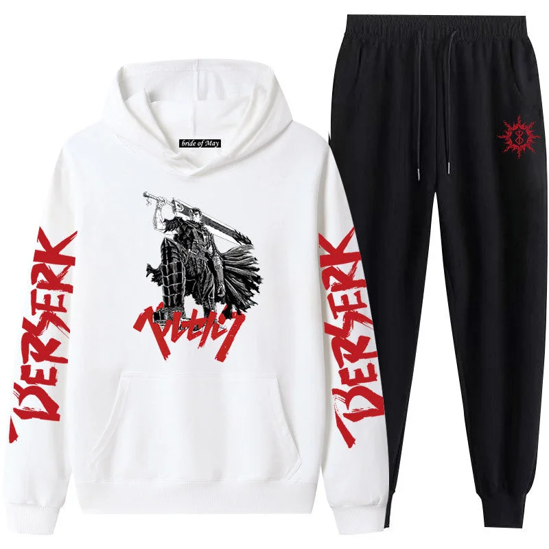 Bersek Sword Wind Legend Couples Sweatshirt Leggings Hooded Suit Men And Women Two-Piece Comfortable Bootcut Workout Leggings Bersek Sword Wind Legend Couples Sweatshirt Leggings Hooded Suit Men And Women Two-Piece Comfortable Bootcut Workout Leggings