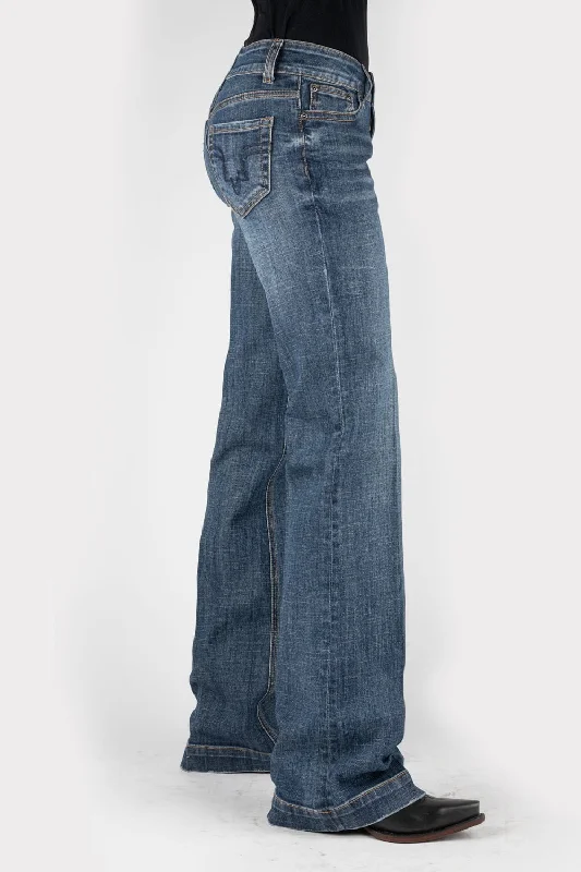 Stetson Womens 214 Trouser Deco Blue Cotton Blend Jeans Trousers Bestseller Popular
