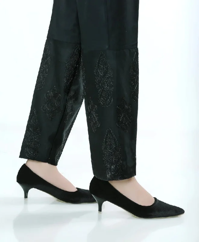 Lakhany 01 Piece Embroidered Stitched Trousers LSM-T-1614-Black Trousers Designer Luxury Lakhany 01 Piece Embroidered Stitched Trousers LSM-T-1614-Black Trousers Designer Luxury