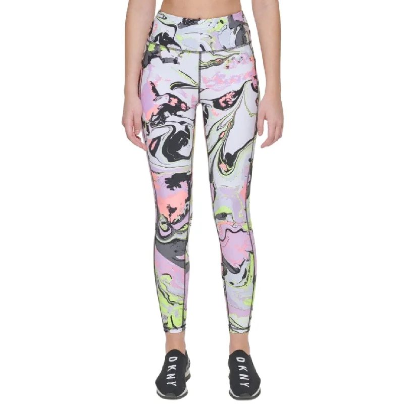 DKNY - Printed High Waist Performance Leggings Trendy Spandex Leggings