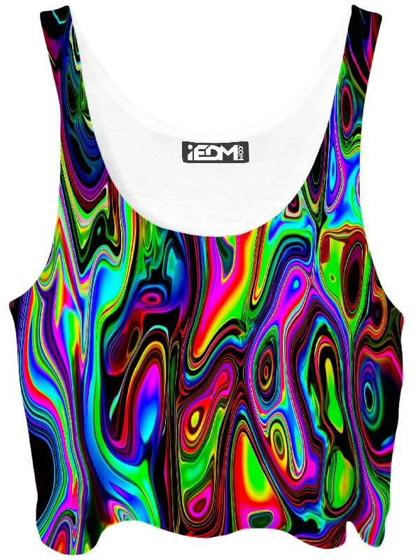 Acid Drop Crop Top Fleece Fabric Down Fabric Feather Fabric