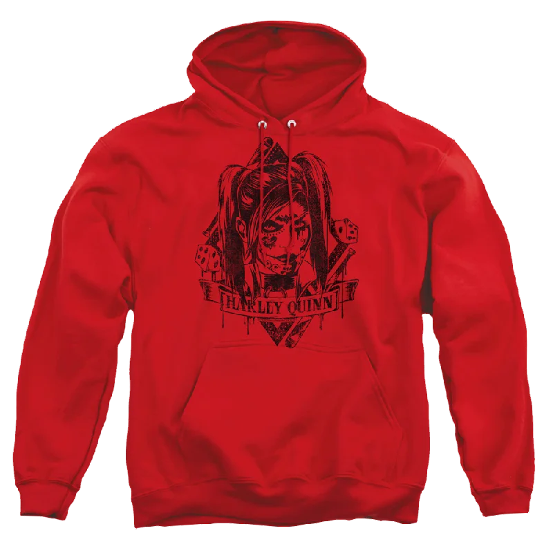 Batman - Arkham Diamond - Pullover Hoodie Lantern Sleeve Elegant