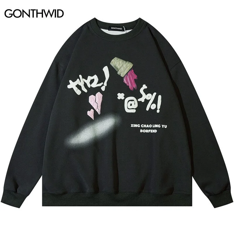 Harajuku Thin Sweatshirt Streetwear Hip Hop Letter Print Crewneck Pullover Hoodie Unisex Casual Loose Long Sleeve Tops Hoodie with Typography Text Message Harajuku Thin Sweatshirt Streetwear Hip Hop Letter Print Crewneck Pullover Hoodie Unisex Casual Loose Long Sleeve Tops Hoodie with Typography Text Message