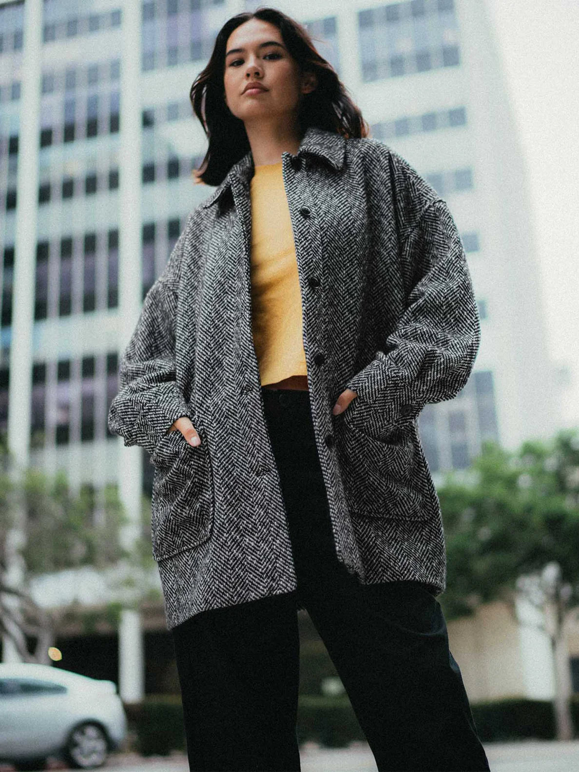 Beegy Coat Hooded Jacket Zipper Jacket Button Jacket