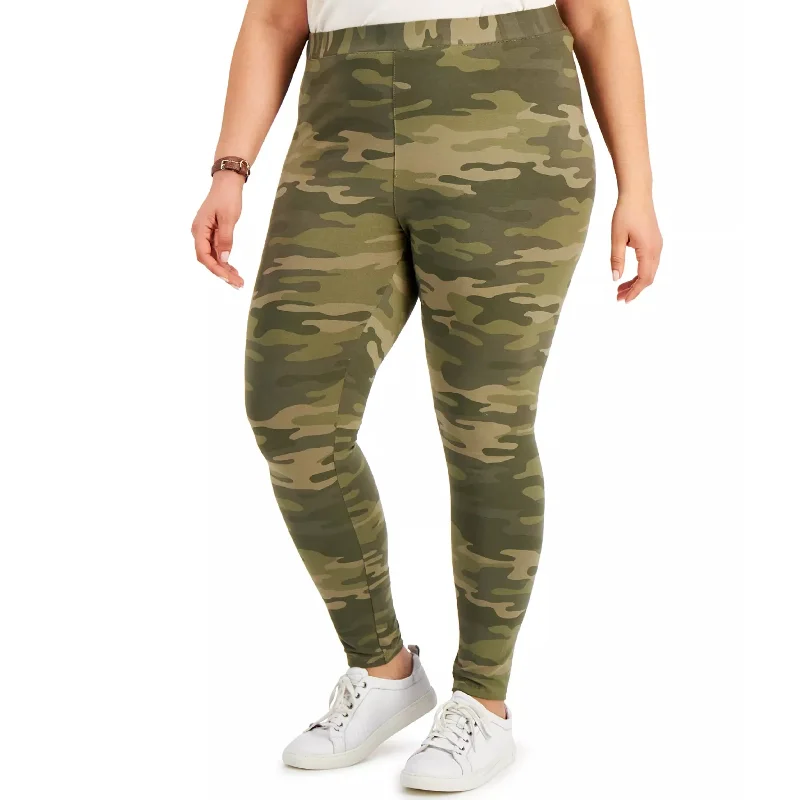 STYLE & CO. - Plus Size Camo-Print Leggings Stylish Capri Leggings