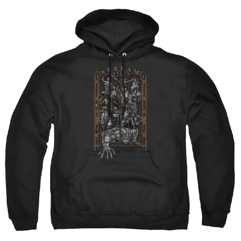 Batman Arkhams Gate - Pullover Hoodie Fitted Ribbed Sweater