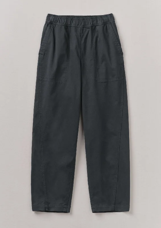Cotton Twill Pull On Trousers | Slate Trousers Running Lightweight