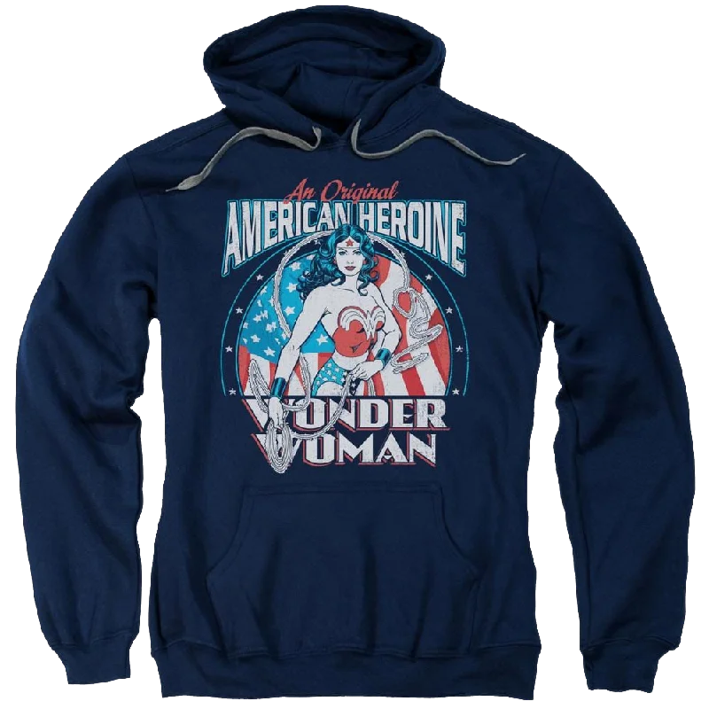 DC Comics American Heroine - Pullover Hoodie Slit Sleeve Stylish