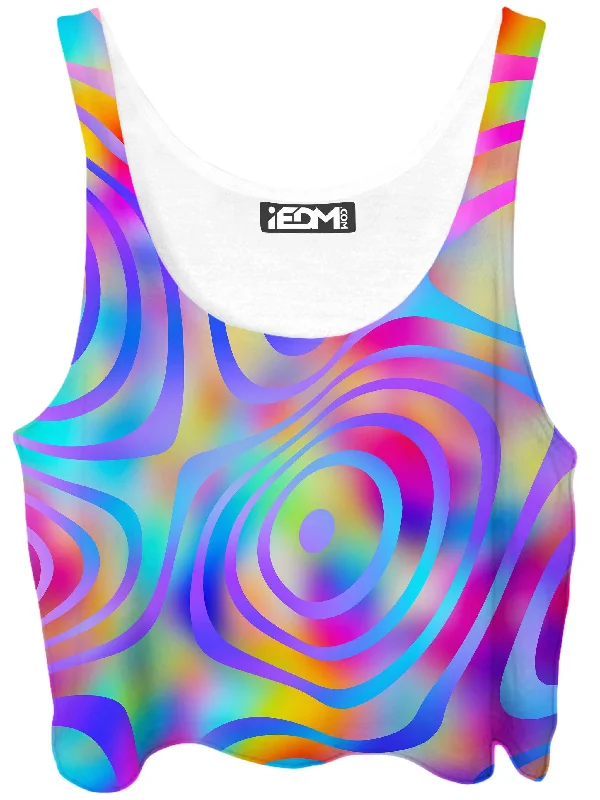 Cali Dreaming Crop Top Print Jacquard Patchwork