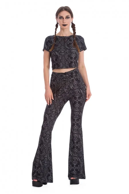 Banned Apparel - Esoteric Flare Legging Stylish Printed Stretch Leggings