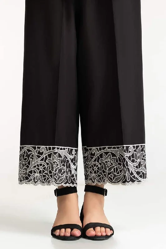Gul Ahmed Stitched Black Lawn Embroidered Trouser IUSTTR-42003 Trousers Bridal Satin Gul Ahmed Stitched Black Lawn Embroidered Trouser IUSTTR-42003 Trousers Bridal Satin