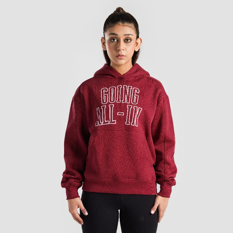 Empower Regular Hoodie (Maroon) Hoodie with Longline Fit Extended Stylish