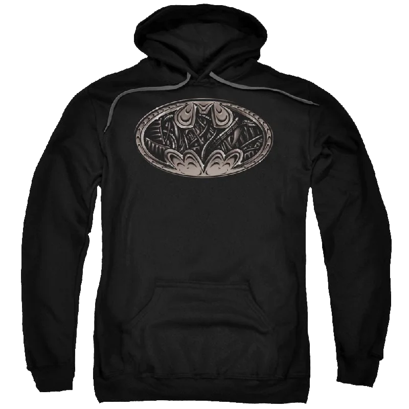Batman Bio Mech Bat Shield - Pullover Hoodie Slit Sleeve Stylish