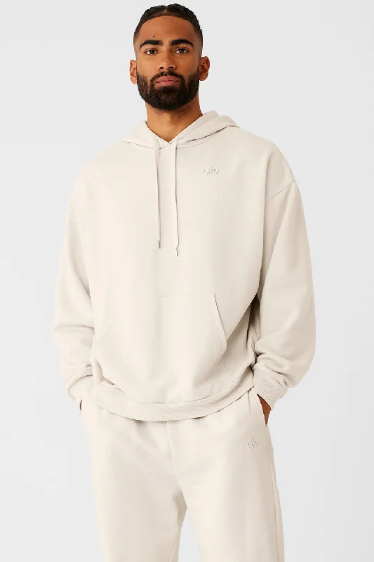 Accolade Hoodie - Bone Hoodie with Elastic Waist Stretchable Comfortable
