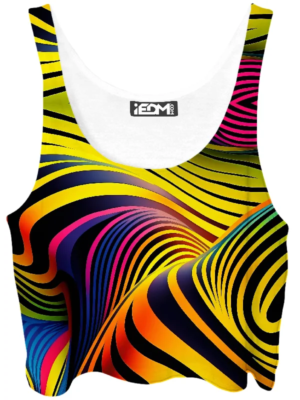 Safari Melt Crop Top Cashmere Blend Cotton Blend Poly Blend