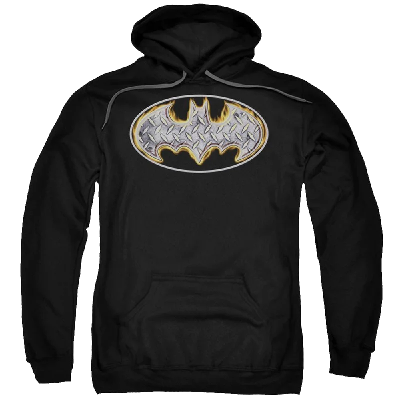 Batman Steel Fire Shield - Pullover Hoodie Fine Merino Wool