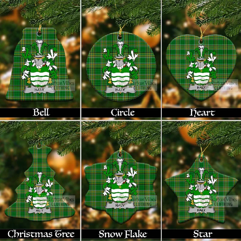 Haly Irish Clan Tartan Christmas Ceramic Ornament with Coat of Arms Lapel Coat Peter Pan Collar Coat Cowl Neck Coat Haly Irish Clan Tartan Christmas Ceramic Ornament with Coat of Arms Lapel Coat Peter Pan Collar Coat Cowl Neck Coat