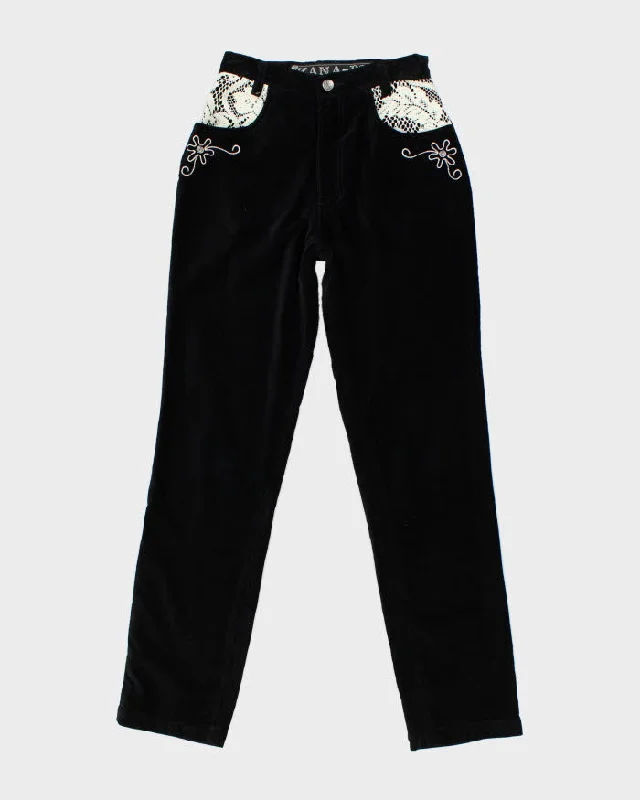 Vintage 90s Zana-Di Velvet Trousers - W26 L30 Trousers Essential Wardrobe