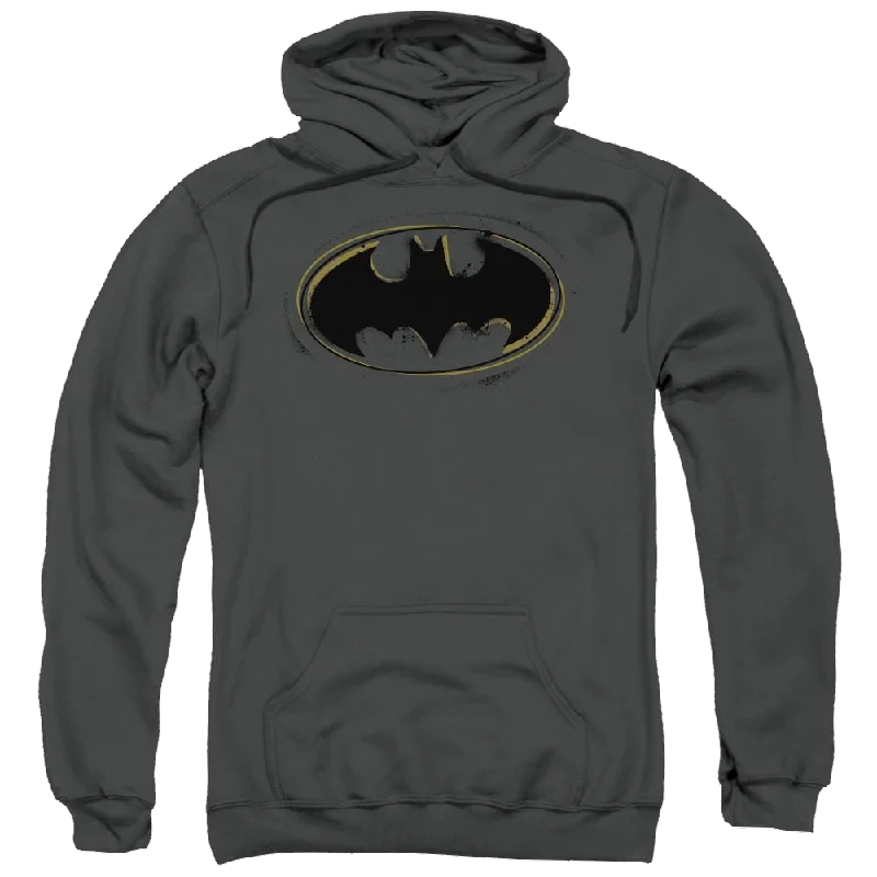 Batman Spray Paint Logo - Pullover Hoodie Crew Neck Wool