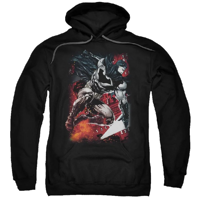 Batman Sparks Leap - Pullover Hoodie Open Front Cardigan