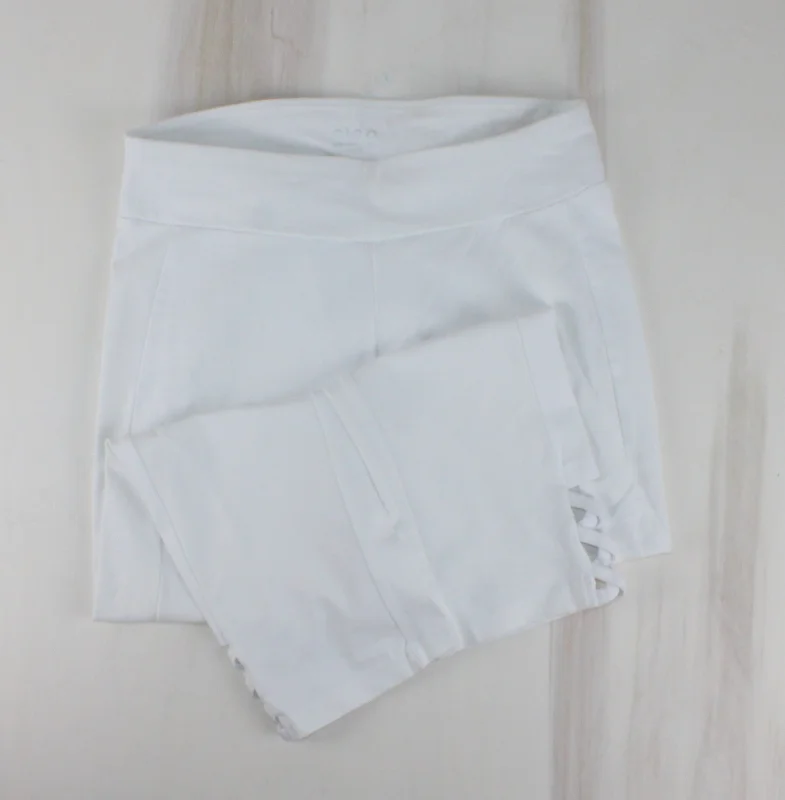 CLEO WHITE CAPRI LEGGINGS LADIES MEDIUM PRE-LOVED Stylish Winter-Ready Leggings