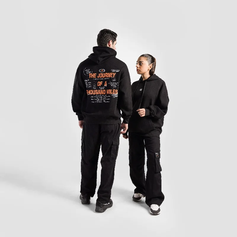 Miles Hoodie (Black) Hoodie with Magnetic Closure Innovative Modern